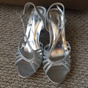 Silver Slipper Heels